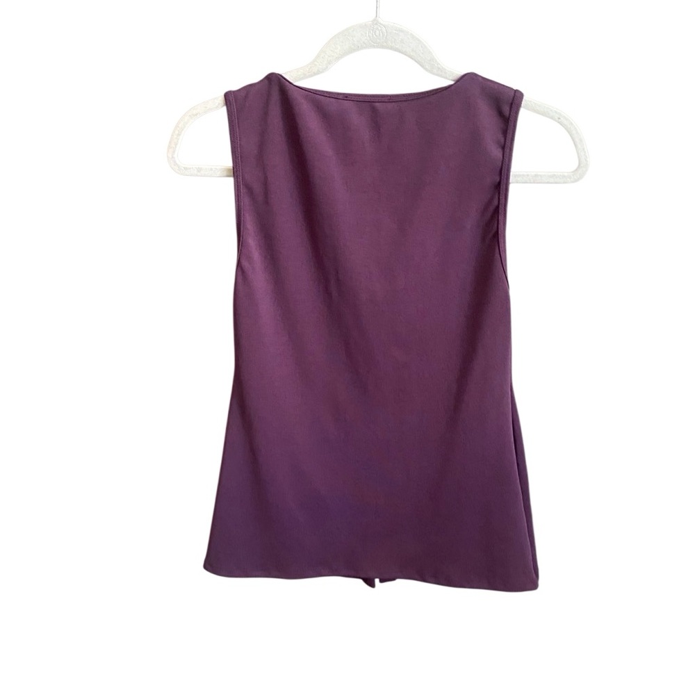 ZARA Sleeveless Purple Button Down Knit Top. Size Small. - Picture 4 of 6